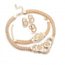New Miley fashion jewelry sets hot sale circle link gold wedding jewelry sets for women